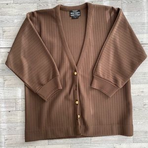 Vintage‎ Hedy Knits Women’s Brown Sweater Cardigan Button Up Medium